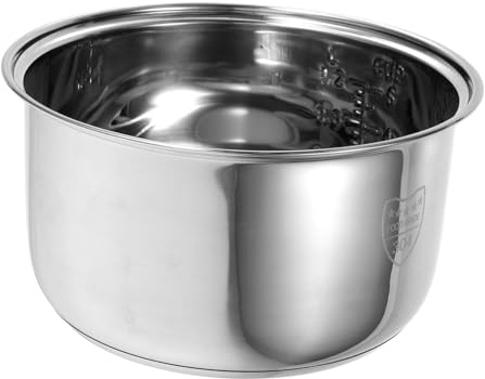 Zerodeko Contenitore Interno Rivestimento Antiaderente in Acciaio Inossidabile per per Cuociriso Facile da Pulire 3l Compatibile per Cucina e Ufficio