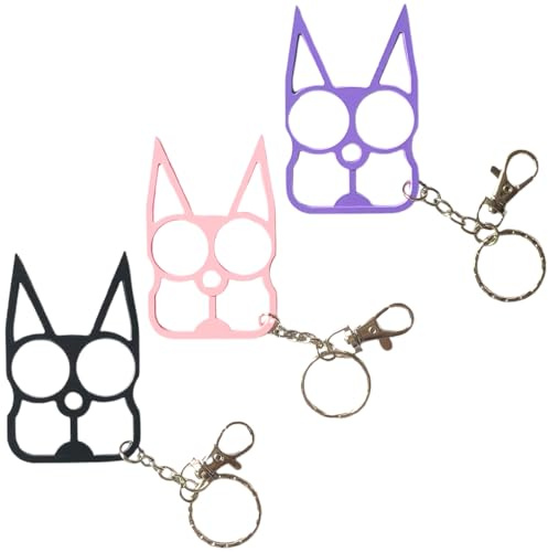 3 Llaveros Con Orejas De Gato, Para Mujeres Para El Gimnasio De La Escuela, Camping Al Aire Libre