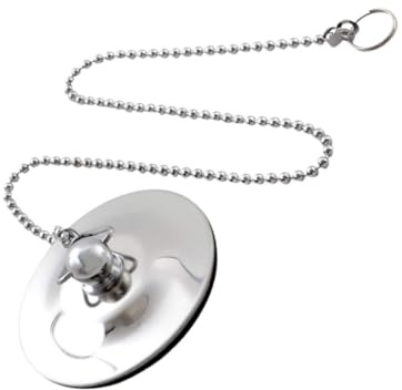 EXQUIMEUBLE Stainless Steel Sink Stopper with Chain Bathtub Drain Plug for Bathroom and Kitchen High Temperature Resistant Drain Cover for Home Use Easy to Use Water Release