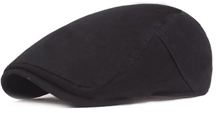 Nostalgisk retro-skärmkeps for ungdomar och kvinnor | Snygg monokrom baskerhatt(black)