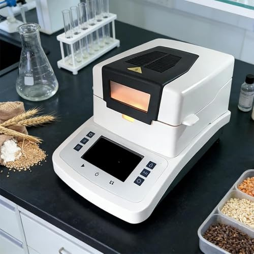 Analizzatore di umidità di Digital con il touch screen LCD, alta precisione 0.005g/0.002g/0.001g selezionabile, per l'alimento, il grano e la prova chimica