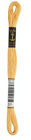 Anchor Sticktwist 4635000-00311 apricot Stickgarn, 100 % Baumwolle