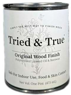 Tried & True Original Wood Finish, Pint - Linseed Oil & Beeswax Blend, Ideal for All Woodwork, Long-Lasting Durability, Food Safe Sealer, Non-Toxic Wood Finish
