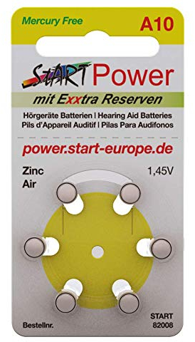 StartPower PR70 Lot de 12 Piles pour appareils auditifs - Type A10-1,45 V - 100 mAh