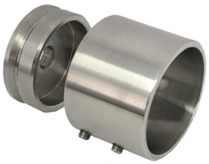 Fixation avant coulissante pour tuyau, inox AISI 304 - Ø 42,4