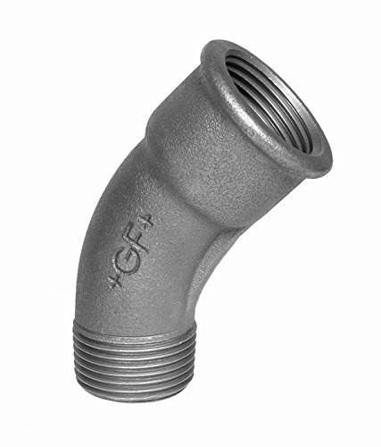 Georg Fischer +GF+ Temperguss Fitting, Verzinkt, NR. 40, 4 G4/45°, Bogen 45° I/A