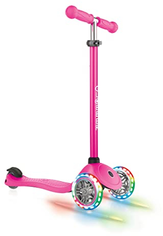 Globber Primo LIGTHS, Pink mit Leuchtrollen