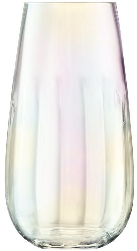 LSA International Pearl Vase H28cm Mother of Pearl| 1 Unit | Mouthblown & Handmade Glass | Hand Painted | PE22