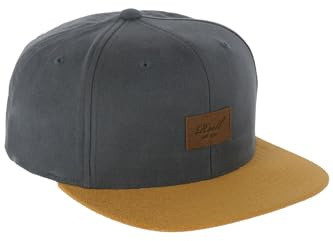 Reell Suede Cap, 6 Panel Snapback Kappe für Herren und Damen, Unisex