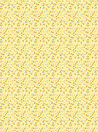 Décopatch Papier No. 746 Packung mit 20 Blätter (395 x 298 mm, ideal für Ihre Papmachés) gelb, punkte