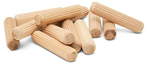 Wooden Dowel Pins 2 x 7/16 inch, Pack of 100 Fluted Dowel Joints for Woodworking, Furniture and Crafts, by Woodpeckers