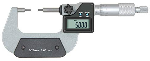 MIB Digital-Bügelmessschrauben mit abgesetzten Messflächen, IP 65 zur AUSWAHL: 0-25 mm