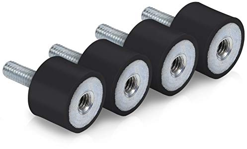Gummipuffer, M6 Silentblock, Gummi Dämpfer, M8 Schwingungsdämpfer, 4-Tlg Schwingungsdämpfer aus Gummi, Stoßdämpfer, Silentblock Car Boat Bobbins (VD20*15 M6*18