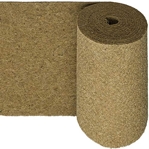 HaGa® Kokosmatte 0,5m x 20m mit 1200g/m² – beidseitig mit Naturlatex besprüht – Winterschutz und Kälteschutz für Pflanzen – Naturprodukt 100% biologisch abbaubar