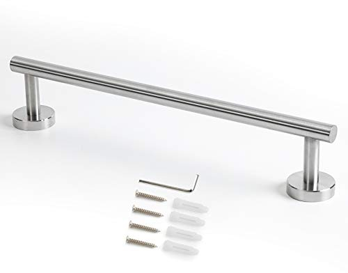 HXcomet Handtuchhalter Badezimmer Handtuchhalter 40 cm Schraubmontage Badezimmer Küche SUS304 Edelstahl gebürstet Silber