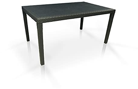 Dmora Table d'extérieur rectangulaire extensible, Made in Italy, couleur anthracite, Dimensions 150 x 72 x 90 cm (extensible jusqu'à 220 cm)