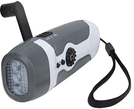SUPYINI Radio de manivela, dinamo con linterna LED, radio AM/FM, manivela, dinamo, manivela, radio al aire libre, para senderismo, camping, ourdoor, emergencia