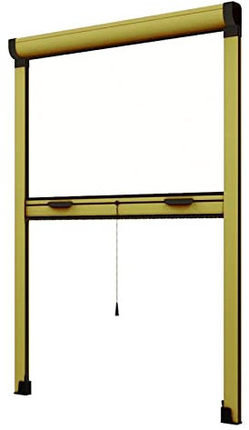 Decorspace Vertikales Moskitonetz für Türen und Fenster, anpassbar nach Maß als DIY-Kit (140 x H 170 cm, oxidierte Bronze)