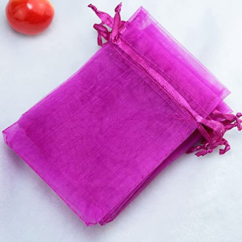 PONOA 50 Stück 7x9cm 9x12cm 10x15cm 13x18cm 15x20cm Transparente Organzabeutel Hochzeit Pralinenschachtel Verpackung Geburtstagsfeier Geschenkbox Verpackung