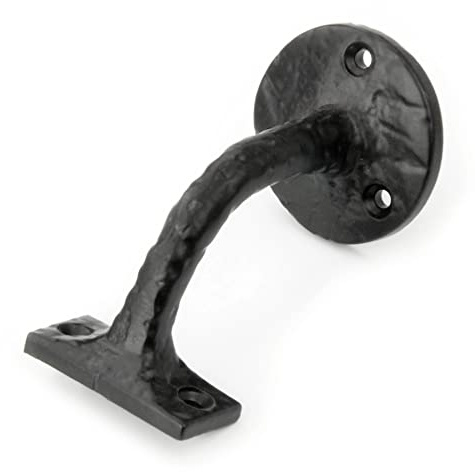 Jones & Grey Vintage Style Solid Cast Iron Staircase Handrail Brackets Support 2.5 Black