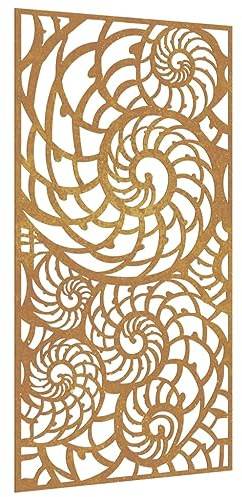 vidaXL Garten-Wanddeko 105x55 cm Cortenstahl Muschel-Design