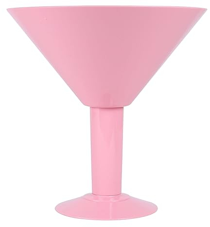 bar@drinkstuff Grande Pink Acrylic Martini Glass 73oz / 2ltr - Case of 8 - Oversized Plastic Cocktail Glass Ideal for Centrepieces