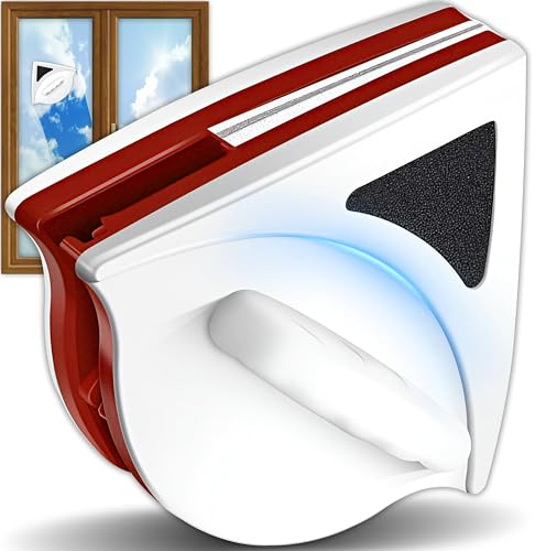 Retoo Lavavetri Magnetico, con Doppio Lato per Finestre, Vetrate Doppio Magnete, Lavavetri Magnetico per Vetri Pulitore per Finestre e Vetrine con Doppio Magnete per Pulizia delle Porte 8mm Finestre