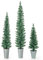 COSTWAY 3er Weihnachtsbaum Künstlich Bleistift, 90+120+150cm, Tannenbaum mit Sockel aus Metall, Kunstbaum Christbaum Weihnachten, für Zuhause Büro Geschäfte, Grün