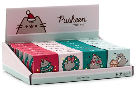 Lippenbalsam in Dose aus Zinn Pusheen the Cat Weihnachten 2023 – Katze