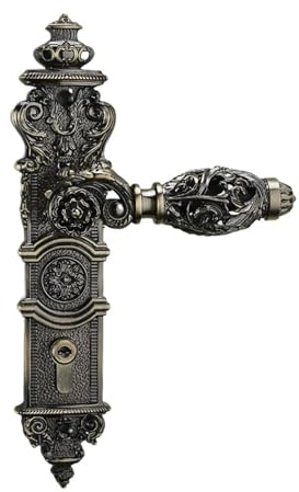 TüRknauf 85mm All Copper Hollow Out Mute Door Lock Indoor Wooden Door Lock Handle Lock Room Door Lock Luxury Style Villa Lock TüRknauf Drehbar(Color:A- Bronze)