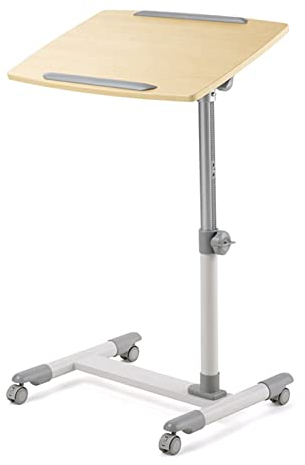 SFNIOKFG Betttisch mit Rollen Betttisch Betttische Betttische, Verstellbare Tischplatte 160° Neigung Verstellbarer Schwenkbarer Fernseh- Und Laptoptisch Mit Aufstehhilfegriff, Unabhängige M