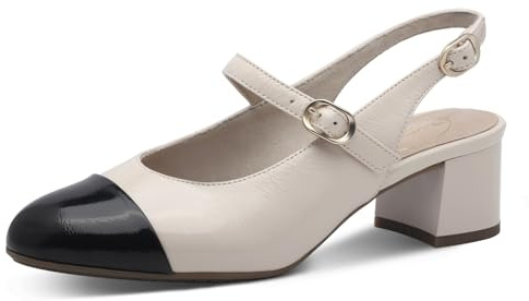 TAMARIS Comfort bekväma pumps, krämfärg, 38 EU, kräm lack, 38 EU