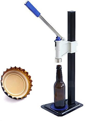 Manuell Ölförslutningsmaskin, Flaskförslutning Av Glas Med Tryckknapp Och Halkfri Bas, Lämplig För 26 Mm Kapsyler, Justerbar Höjd Och Förslutning Enkelt, För Hemmabryggning