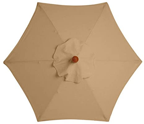 Toile de rechange anti-UV pour parasol de marché de 3 m - Tissu kaki - 2 m