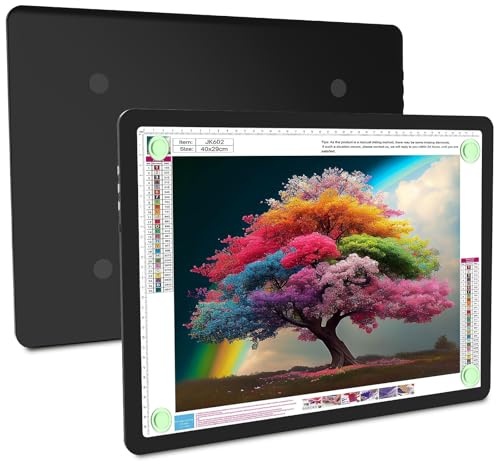 Elice Wiederaufladbares A3-Lichtpad für Diamantmalerei, magnetische LED-Lichttafel mit physischer Taste, superhelles Diamantkunst-Lichtpad, ultradünne Leuchtbox zum Nachzeichnen, Jäten von Vinyl