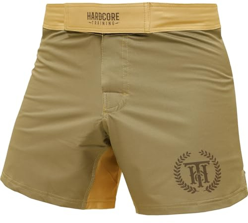 Hardcore Training Neocamp stridsshorts för MMA herr boxning BJJ Grappling Fitness Muay Thai Kickboxning No Gi, Grön, L
