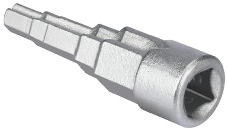 Rixotix Universal 5-Stage Radiator Key Spanner | Step Wrench with Square Socket for 1/2 Inch Ratchet Drive | Multi-Size Radiator Valve Tool (1/2, 3/8, 3/4, 1-1/4)