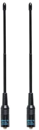WUWMTUTCK 1/2 Uds Apto for Nagoya NA-701 SMA-Hembra de Doble Banda 144/430Mhz 2.15dB Antena Apto for Baofeng Uv-5r BF-888s Uv-82 Plus Radio Walkie Talkie(2PCS)