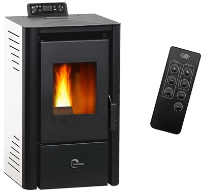 Poêle à granulés étanche Anita 9,4 kW Blanc Sannover