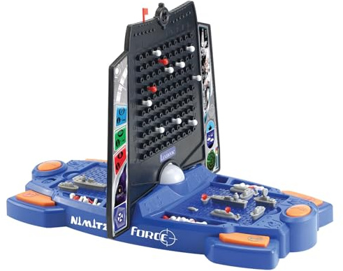 Lexibook, Nimitz Force Seeschlacht-Spiel, GT2500LXB | Licht- und Soundeffekte, 3 Joker, batteriebetrieben, blau/schwarz