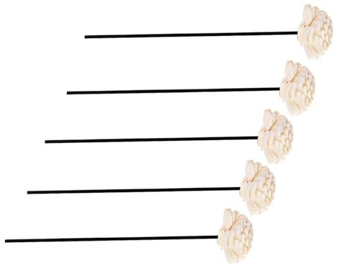 ARTIBETTER Varillas Difusoras de Ratán Negras 5 Piezas para Aceites Esenciales Varillas Aromáticas Recambio para Difusor Difusor Perfume Aromas para Hogar y Oficina