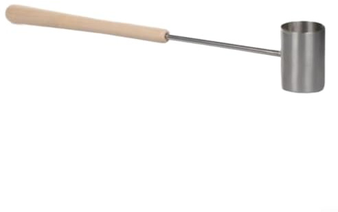 Trayne Edelstahl-Sauna-Kelle mit langem Holzgriff, 275 ml Fassungsvermögen, für den privaten und öffentlichen Sauna-Gebrauch