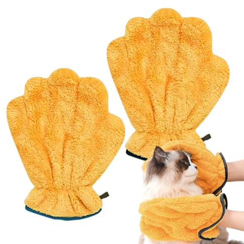 Genérico Asciugamano ad asciugatura per cani, guanto in peluche corallo morbido e ad asciugatura rapida, asciugamano per zampe di cane, per uso esterno per uso domestico, bagno, lavaggio di