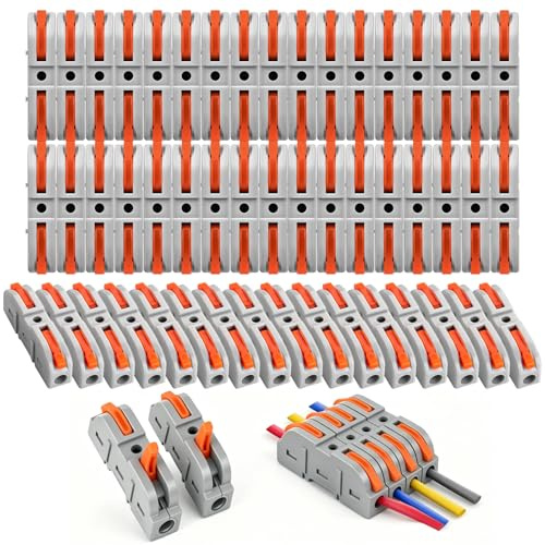 Kabelverbinder, 50 Stück Durchgangsverbinder, SPL-1 Kabelklemmen Elektro