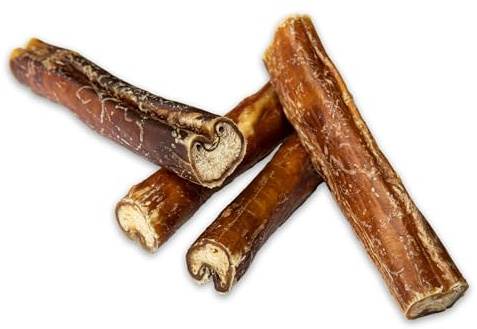 FUTTERMICHEL Ochsenziemer für Hunde - 100% Naturprodukt - Kausnack aus echtem Rind - 85% Rohprotein - proteinreich, geruchsarm, mager, naturbelassen - 10er Pack (je ca. 12cm)