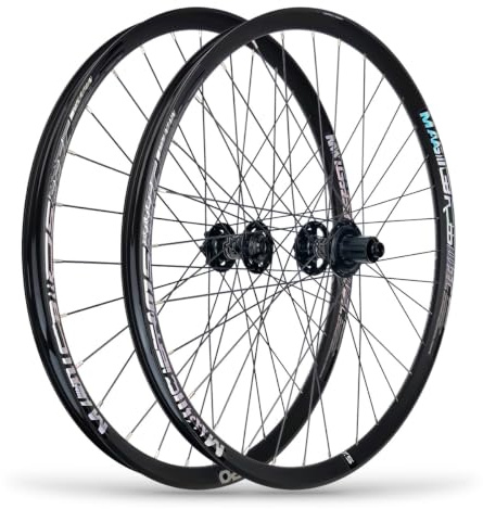 26/27,5/29 Mountainbike Laufradsatz Scheibenbremse Steckachse Naben DH/XC | 32H Alu-Legierung Doppelschicht-Felge 360 Klicks MTB-Vorder- und Hinterrad Für 8-12 Gang Kassette