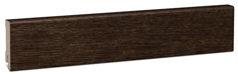 KGM Sockelleiste Massivholz - Räuchereiche, 2400 x 16 x 58 mm, 1 Stück | Fußleiste, Fichte, furniert, lackiert, gebeizt, für Laminat, Parkett, Made in Germany