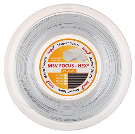 MSV Unisex – Erwachsene Saitenrolle Focus-HEX Plus 25, Weiß, 200 m