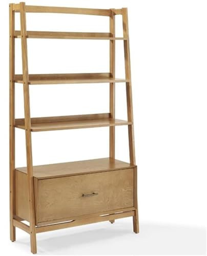 Crosley Furniture Landon Large Bookshelf Etagere, Bookcase Storage with Shelves and File Drawer, Acorn
