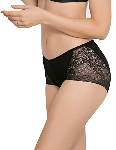 SilRiver sous-vêtements en Dentelle 100% Soie de mûrier pour Femmes – Culotte Confortable à la française, Douce, Respirante et Rapide à sécher